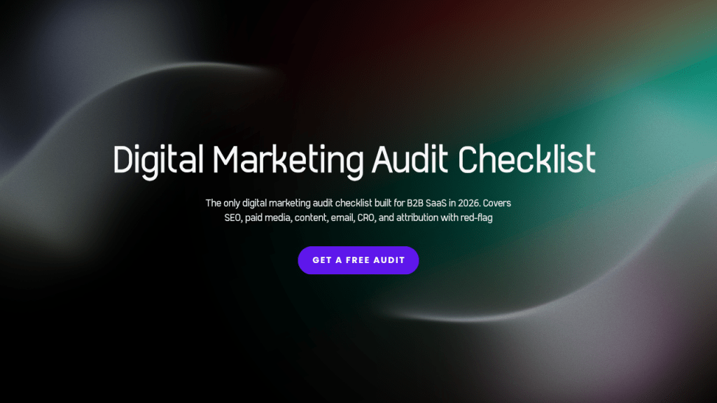 Digital Marketing Audit Checklist for B2B SaaS