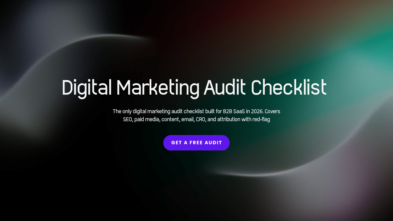 Digital Marketing Audit Checklist for B2B SaaS