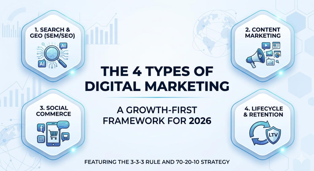 The 4 Types of Digital Marketing